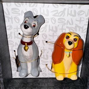 Super Cute 🥰 Disney Lady And Tramp Salt & Pepper Shakers Set - NEW